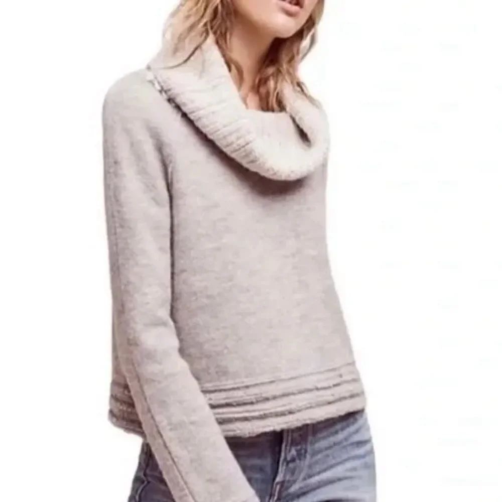 Anthropologie Sleeping on Snow Wool Alpaca Blend Pullover Sweater